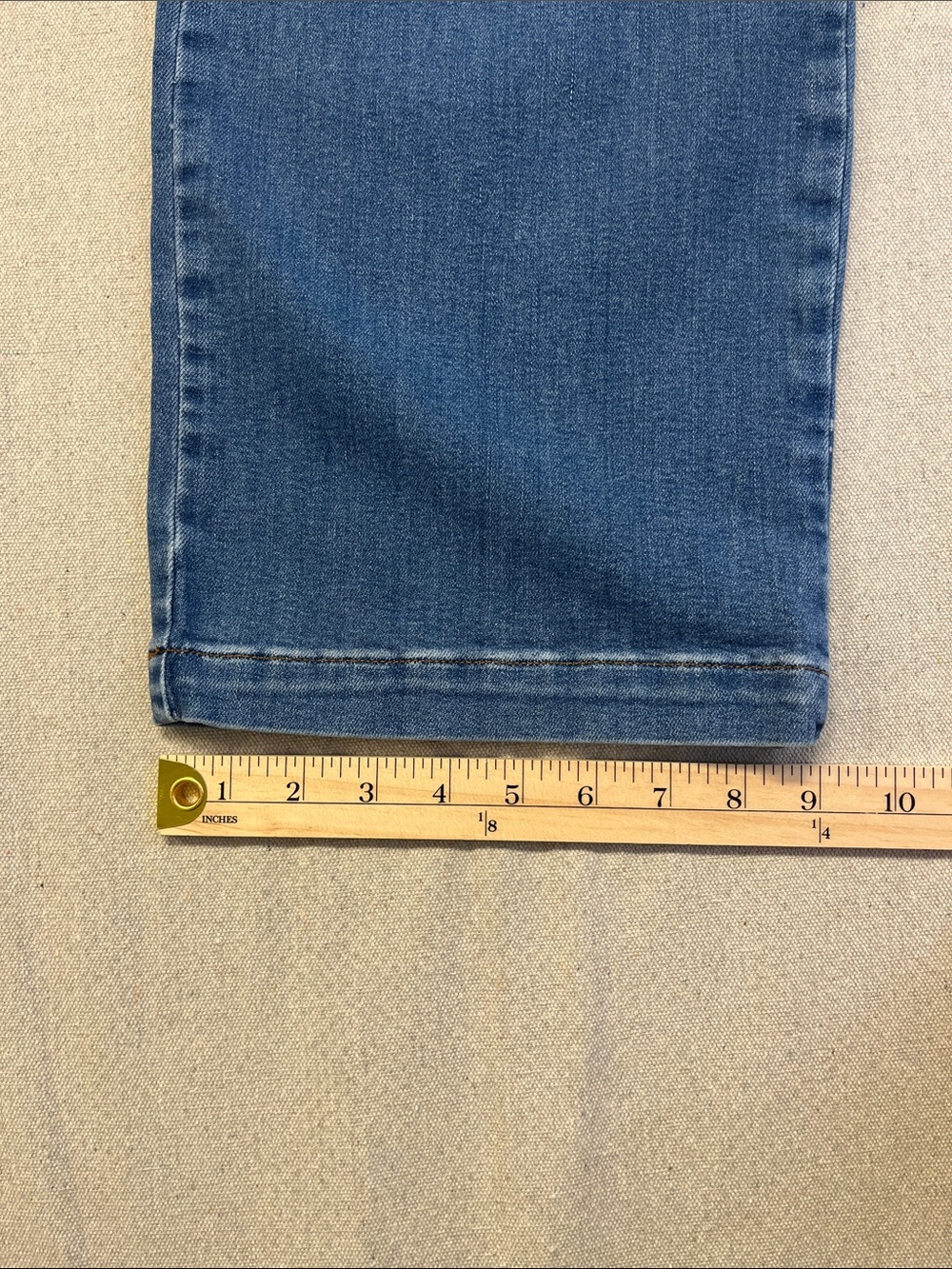 J Jill Denim Trouser Jeans Women’s 10R Wide Leg Stretch Blue Wash - Picture 9 of 13